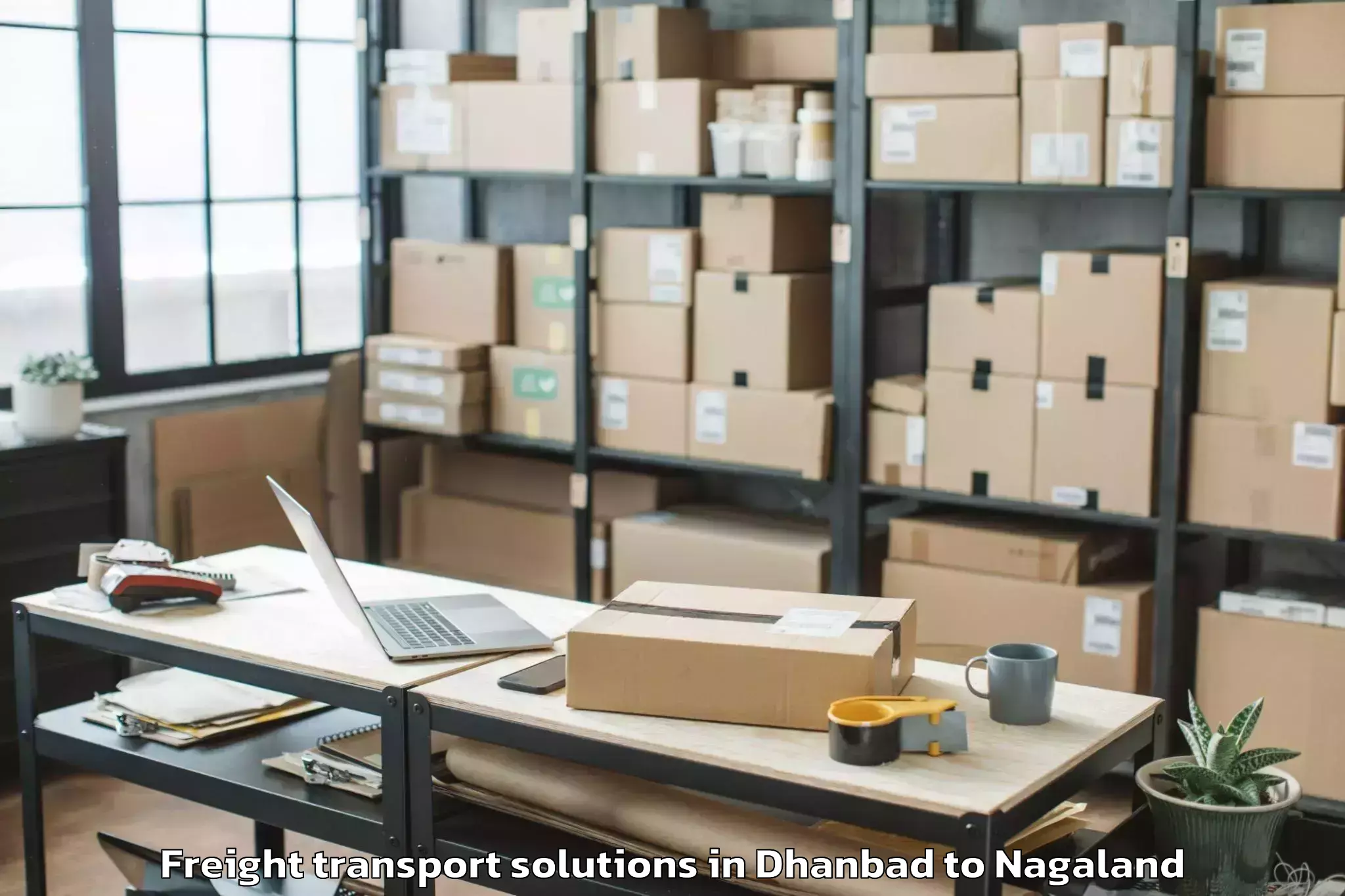 Book Dhanbad to Botsa Freight Transport Solutions Online